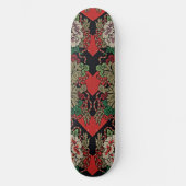 Ride the Vibes: Rood Japans  Bloemen Persoonlijk Skateboard (Voorkant)