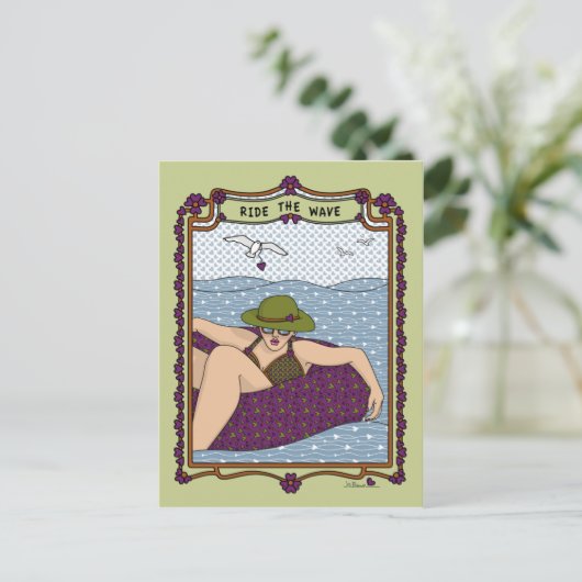 Ride the Wave_A_ Briefkaart (Staand voorkant)