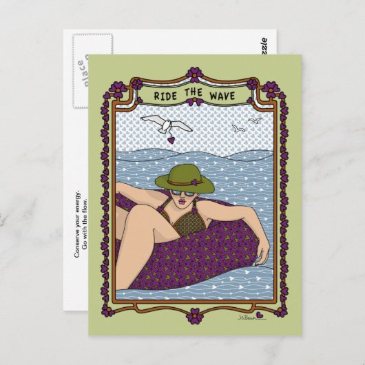 Ride the Wave_A_ Briefkaart (Voorkant / Achterkant)