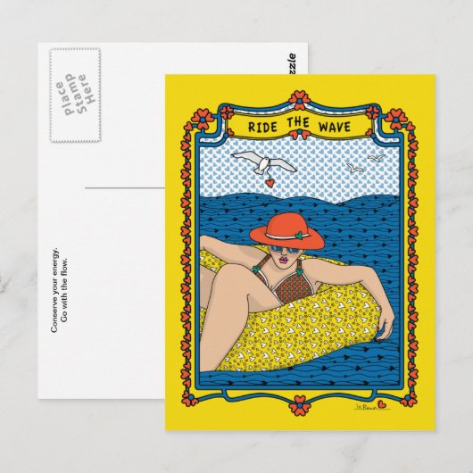 Ride the Wave_B_ Briefkaart (Voorkant / Achterkant)