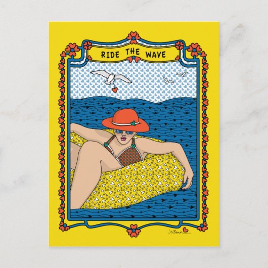 Ride the Wave_B_ Briefkaart (Voorkant)