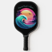 Ride the Wave bij Sunset Pickleball Paddle (Achterkant)