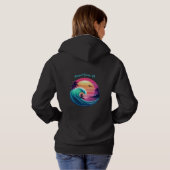 Ride the Wave bij zonsondergang Hoodie (Achterkant volledig)