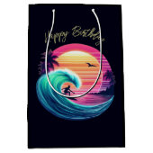 Ride the Wave bij zonsondergang Medium Cadeauzakje (Voorkant)