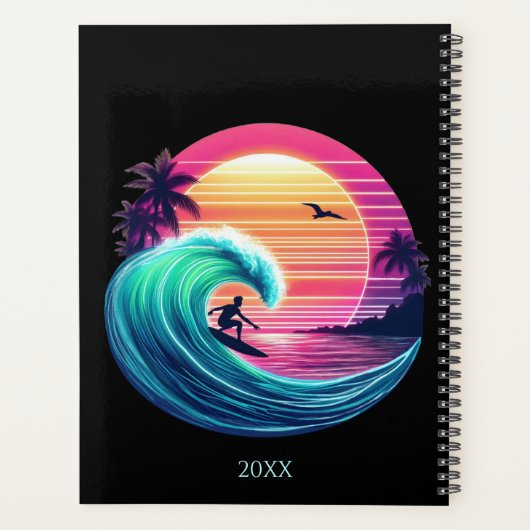 Ride the Wave bij zonsondergang Planner (Achterkant)