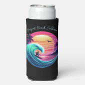 Ride the Wave bij zonsondergang Seltzer Blikjeskoeler (Seltzer Achterkant)