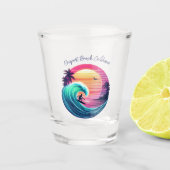 Ride the Wave bij zonsondergang Shot Glas (Voorkant)