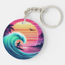 Ride the Wave bij zonsondergang Sleutelhanger
