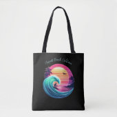 Ride the Wave bij zonsondergang Tote Bag (Voorkant)
