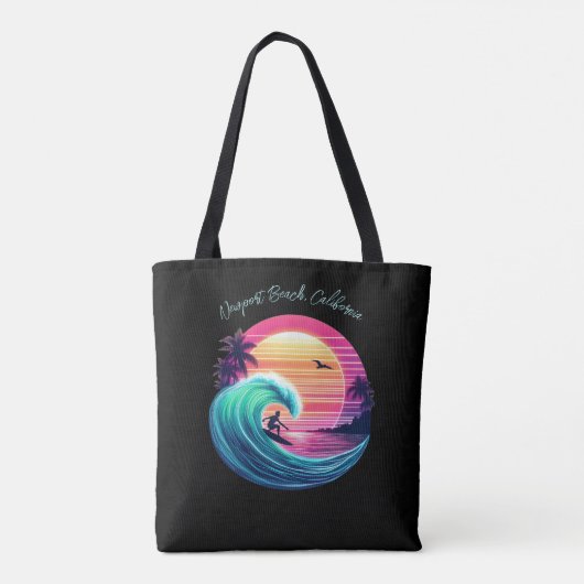 Ride the Wave bij zonsondergang Tote Bag (Achterkant)