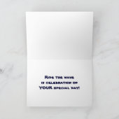 RIDE THE WAVE EN VEEL PLEZIER OP DE 15E VERJAARDAG KAART (Binnen)