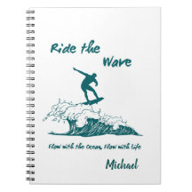 "Ride the Wave" Inspirerende Surf Grafiek