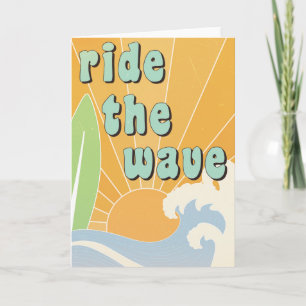 Ride The Wave Inspirerende Surf Thema Positiviteit Kaart