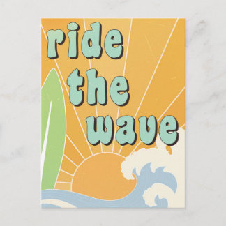 Ride The Wave Inspirerende Surfthema Positiviteit Briefkaart