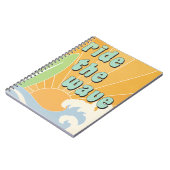Ride The Wave Inspirerende Surfthema Positiviteit Notitieboek (Linkerzijde)