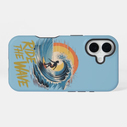 Ride the Wave iPhone 16 Hoesje (Achterkant horizontaal)