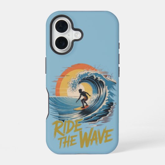 Ride the Wave iPhone 16 Hoesje (Achterkant)
