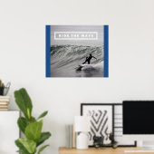 Ride the Wave - Motivatie surfvideo Poster (Thuiskantoor)