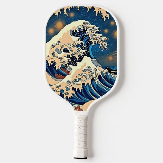 Ride the Wave - Retro Groovy Pickleball Paddle Art (Achterkant)