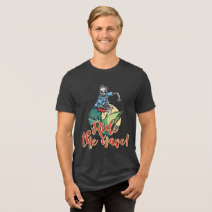 Ride the Wave - Retro Surven Skeleton T-shirt