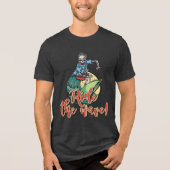 Ride the Wave - Retro Surven Skeleton T-shirt (Voorkant)