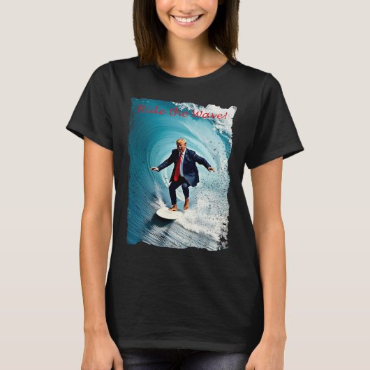 Ride the Wave Shirt Welkom bij de golftrommel van (Voorkant)