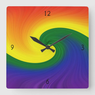 Ride the Wave Square Wall Clock Vierkante Klok