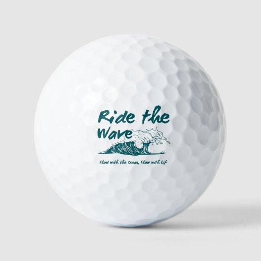 Ride the Wave Surf Ontwerp Golfballen (Voorkant)