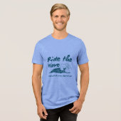 Ride the Wave - Veerkracht in beweging Tri-Blend Shirt (Voorkant volledig)