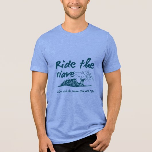 Ride the Wave - Veerkracht in beweging Tri-Blend Shirt (Voorkant)