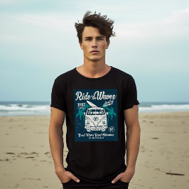 Ride The Waves Retro Surfen T-shirt