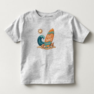 Ride the Waves Surfboard Illustratie - Tropisch S Kinder Shirts