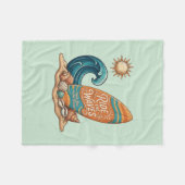 Ride The Waves Vintage Beach Dekens (Voorkant (Horizontaal))