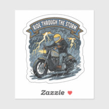 Ride Through The Storm Biker Motorfiets Vinyl