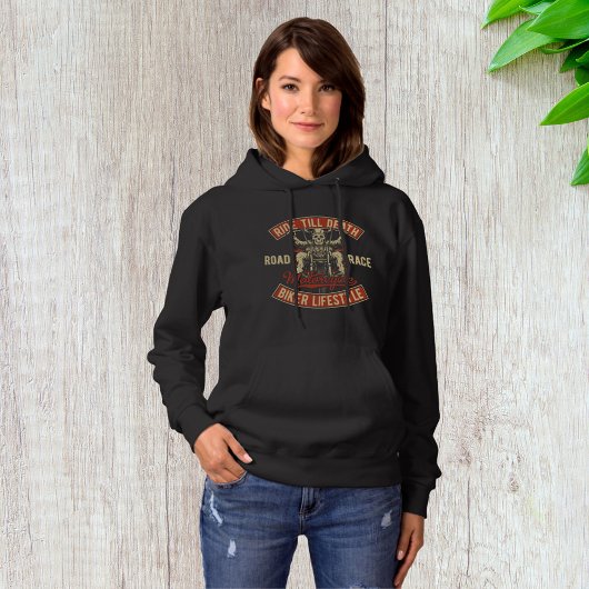 Ride Till Death Biker Lifestyle Hoodie