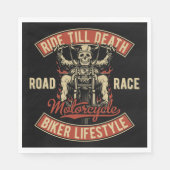 Ride Till Death Biker Lifestyle Servet (Voorkant)