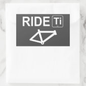 Ride Titanium Rechthoekige Sticker (Tas)