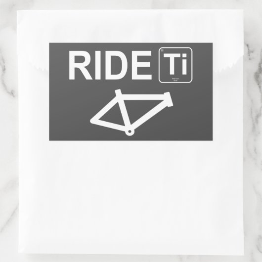 Ride Titanium Rechthoekige Sticker (Tas)