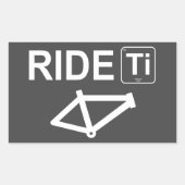 Ride Titanium Rechthoekige Sticker (Voorkant)