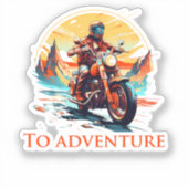 Ride to Adventure Sticker (Voorkant)