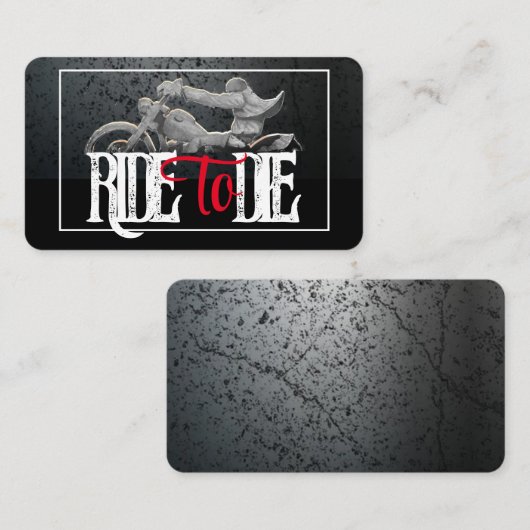 Ride to Die Visitekaartje (Voorkant / Achterkant)