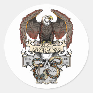 Ride to Live Live to Ride Biker-ontwerp Ronde Sticker