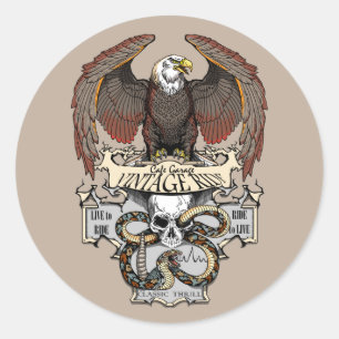 Ride to Live Live to Ride Biker-ontwerp Ronde Sticker