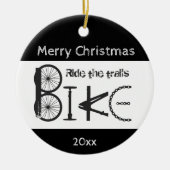 Ride Trail Bike Graffiti Inspirerend Kerstmis Keramisch Ornament (Voorkant)