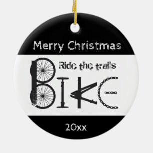 Ride Trail Bike Graffiti Inspirerend Kerstmis Keramisch Ornament