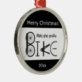 Ride Trail Bike Graffiti Inspirerend Kerstmis Metalen Ornament (Rechts)