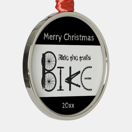 Ride Trail Bike Graffiti Inspirerend Kerstmis Metalen Ornament (Rechts)