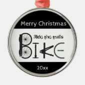 Ride Trail Bike Graffiti Inspirerend Kerstmis Metalen Ornament (Voorkant)