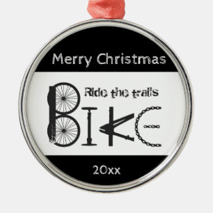 Ride Trail Bike Graffiti Inspirerend Kerstmis Metalen Ornament