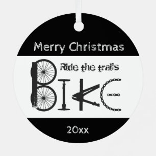 Ride Trail Bike Graffiti Inspirerend Kerstmis  Metalen Ornament